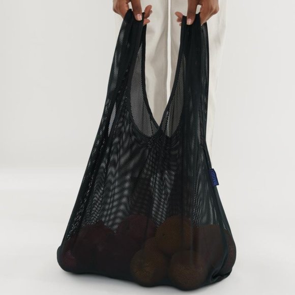 NWT BAGGU Mesh Reusable Bag, Black - Picture 6 of 10